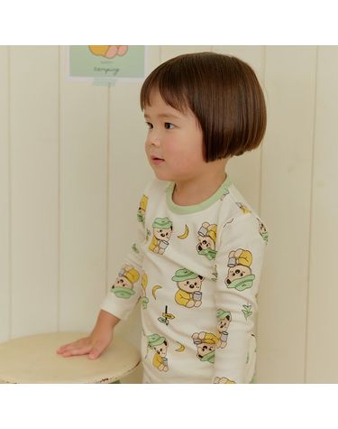 [보리보리] 캠핑베어 30수 스판 실내복