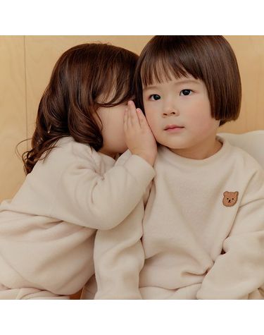 [보리보리] 솜사탕 후리스 상하복밀크베이지
