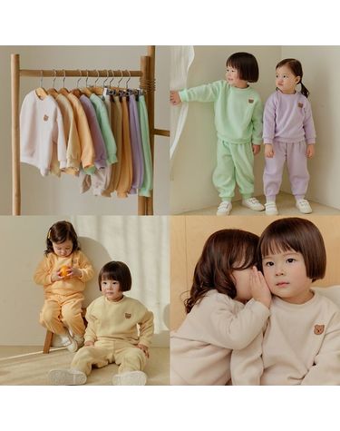 [보리보리] 솜사탕 후리스 상하복5color