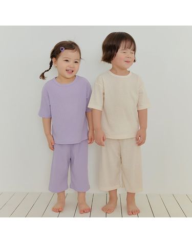 [보리보리] 와이드골지크림/라벤더 라운지웨어
