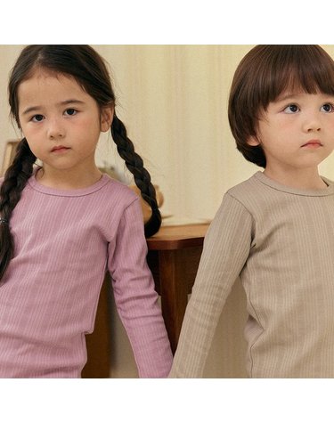 [보리보리] 불규칙퍼플/그레이 긴팔 실내복