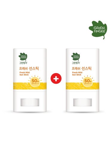 그린핑거 [보리보리]  프레쉬 마일드 선스틱 15g 1+1