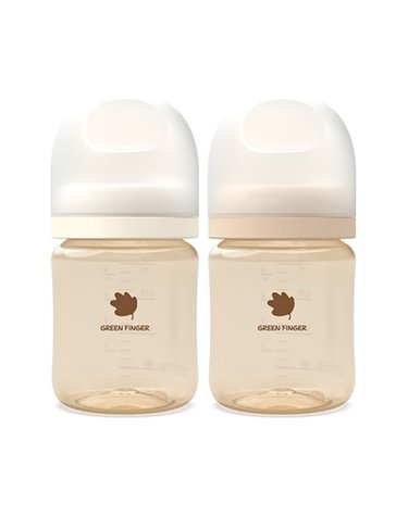 [보리보리]  베베그로우 PPSU 젖병 트윈팩 크림베이지 160ml 노꼭지