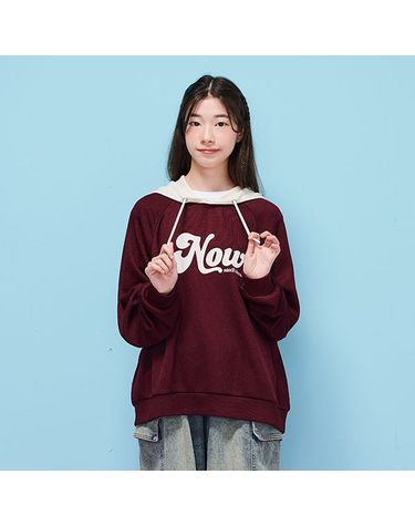 [보리보리] 여자 가을이월 배색후드니트라이크후드티25C5453