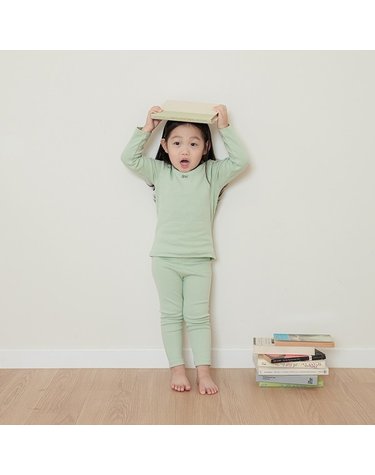 [보리보리] 디어쫀쫀배색실내복GREEN,YELLOW_57R057605