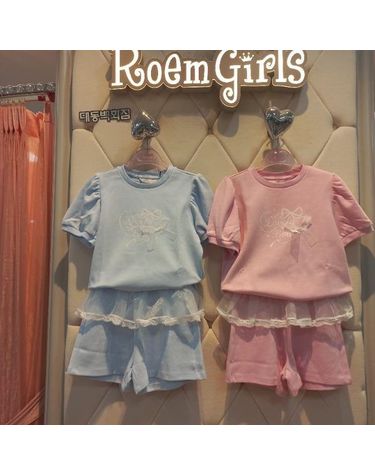 [보리보리]  DP01 러블리 퍼프프릴 반바지  셋업 RGSM2645C