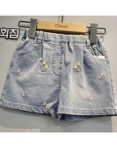 [보리보리]  DP01 들꽃자수 숏데님 CKTH26580