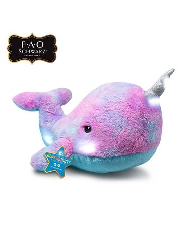 [보리보리] F.A.O슈와츠-봉제-LED 사운드 외뿔고래 인형43cm