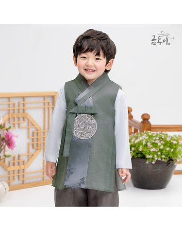[보리보리] 남카키주름 아동한복 남아한복 AM127