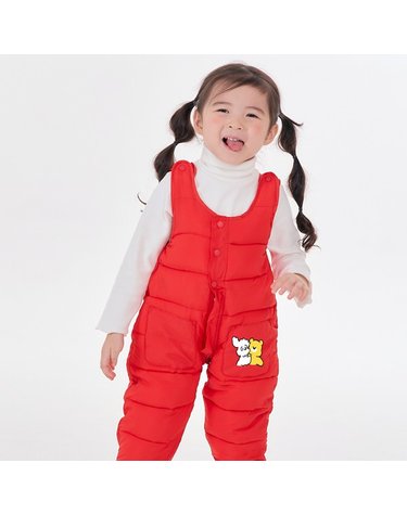 [보리보리] 짝꿍 멜빵 패딩팬츠