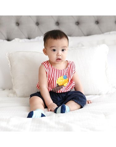 [보리보리] 북유럽풍 유아복 롬퍼 레드 아이스크림 롬퍼