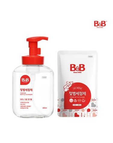 [보리보리]  젖병세정제 거품형 세트 용기 450ml+리필 400ml