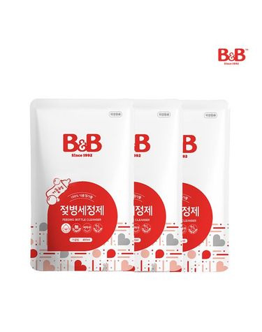 [보리보리]  젖병세정제거품 400ml 리필 X 3개