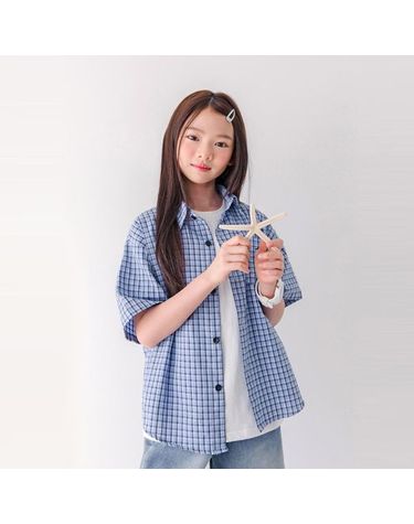 [보리보리]  틴즈체크남방