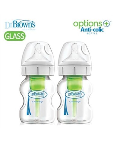 [보리보리]  와이드넥 옵션스플러스 유리젖병 150ml2P