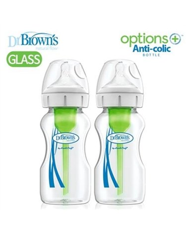 [보리보리]  와이드넥 옵션스플러스 유리젖병 270ml2P