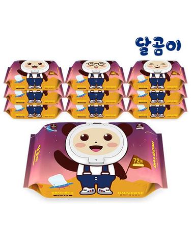 [보리보리] 도톰한 아기 물티슈  유니버스 10팩 72매 / 캡형