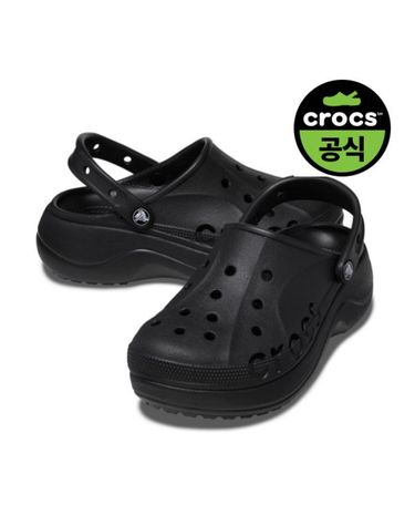 [보리보리] 크록스공식 여성 BAYA PLATFORM CLOG BK 26SWCL208186