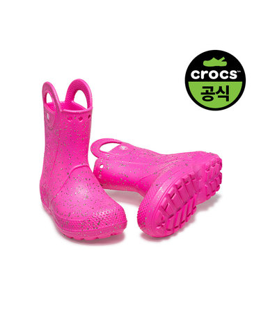 [보리보리] 크록스공식 키즈 HANDLE IT GLITTER RAIN BOOT K PCR 24SKBT210391