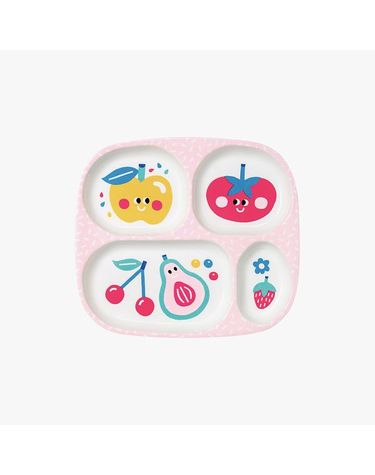 [보리보리] 유아 식판 과일 핑크
