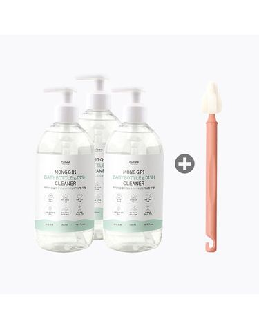 [보리보리]  유아용 젖병 세정제 500ml 3P + 롱미니솔 1P