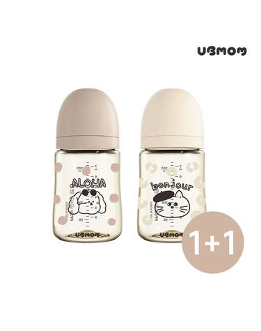 [보리보리]  몽자/몽이 디자인 젖병 280ml 1+1 M젖꼭지포함