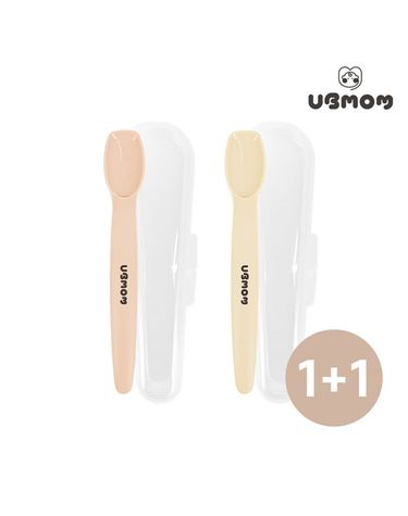 [보리보리]  이유식 플래티넘 실리콘 스푼 1+1