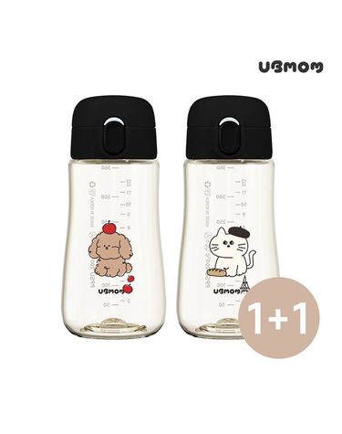 [보리보리]  PPSU 몽이몽자 세이프티 빨대컵 360ml 1+1