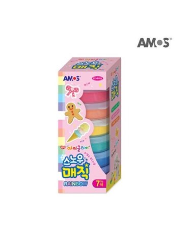 [보리보리] 아모스 아이클레이 스노우매직 레인보우7색