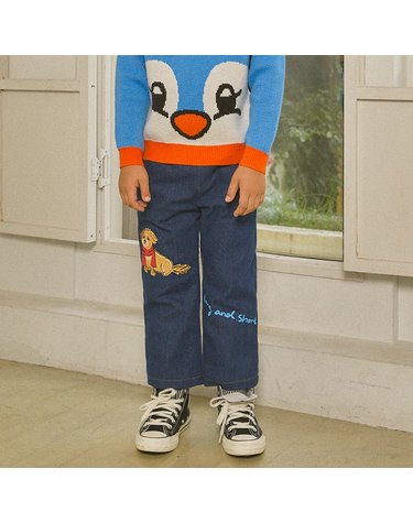 [보리보리] 코리 기모 데님 팬츠