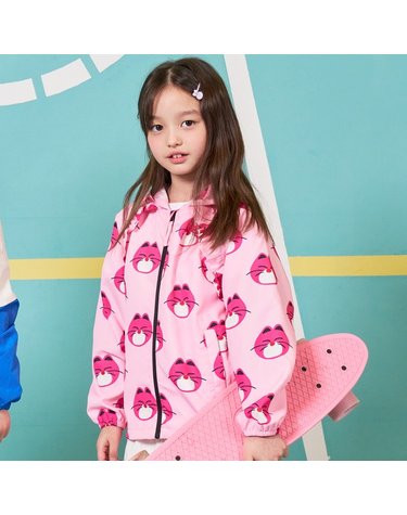 [보리보리] 스마일캣 패커블 바람막이
