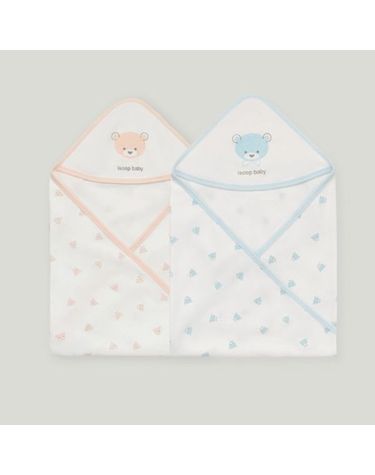 [보리보리] 아기곰 양면 모자속싸개2color