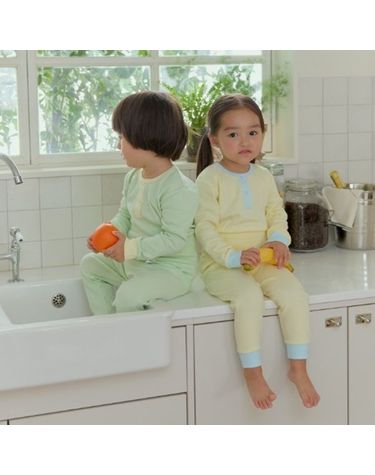 [보리보리] 단추포인트 배앓이 30수 후라이스실내복3color