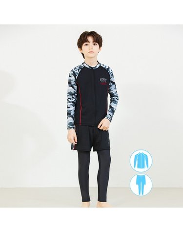 [보리보리]  남아동 집업 래쉬가드 비치반바지 워터레깅스 세트 BEB-W704K