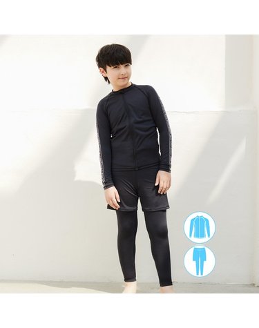 [보리보리]  남아동 집업 래쉬가드 워터레깅스 비치반바지 세트 BEB-X701K