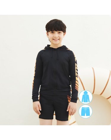 [보리보리]  남아동 후드집업 래쉬가드 비치반바지 세트 BEB-W701K