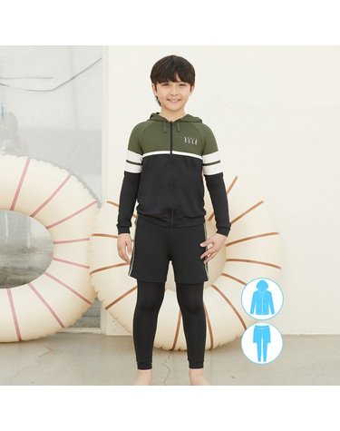 [보리보리]  남아동 집업 래쉬가드 워터레깅스 비치반바지 세트 BEB-V703E