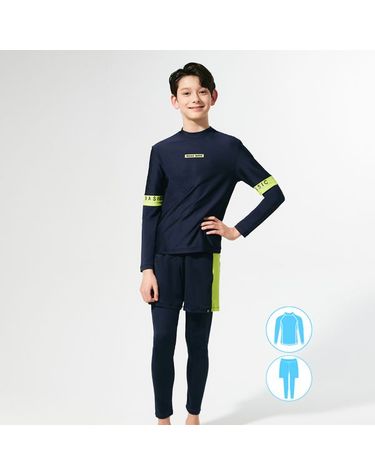 [보리보리]  남아동 네이비 래쉬가드 워터레깅스 비치반바지 세트 BEB-Y701N