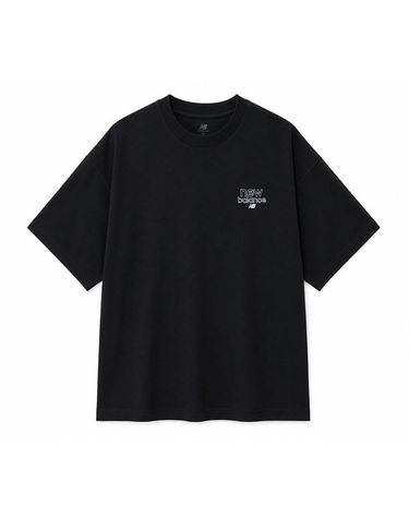 [보리보리] NB 뉴발란스 스포츠 오버사이즈 그래픽 V2 여성 반팔티 블랙 WT62F985-BK