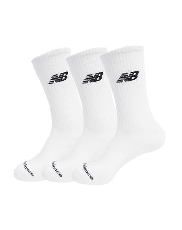 [보리보리] 뉴발란스 크루 3팩 중목 마라톤 양말 화이트 LAS51503-WT