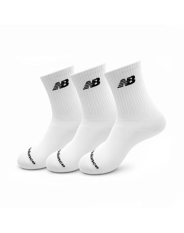 [보리보리] NB 뉴발란스 에브리데이 라이트웨이트 쿼터 3팩 중목 스포츠 마라톤 삭스 양말 화이트 LAS51493-WT