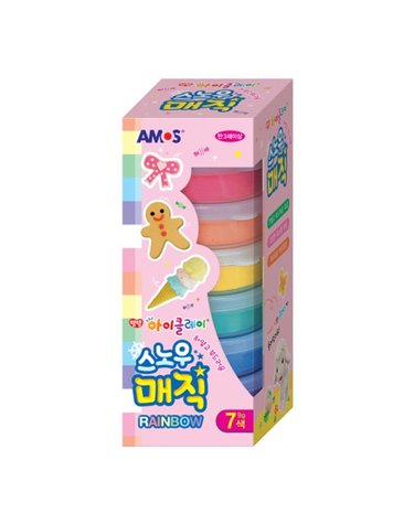 [보리보리] 아이클레이 스노우매직 레인보우7색