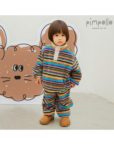 [보리보리] 로이 유아 키즈 플리스 아노락 상하복