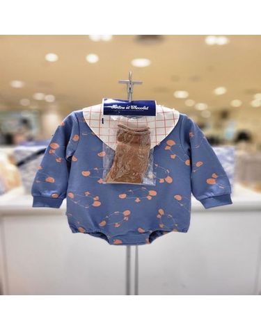 [보리보리]   TNOWUS073NOO 신생아백일선물우아바디슈트SET