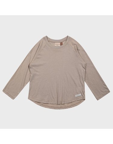 [보리보리/비치스앤크림]스티치 레글런 긴팔 티셔츠-그레이쉬 베이지Stitch Reglan Long Sleeve T-shirt, grayish Beige