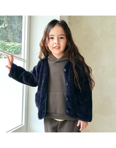 [보리보리/비치스앤크림]라인 양털 자켓-네이비Line wool jacket, navy