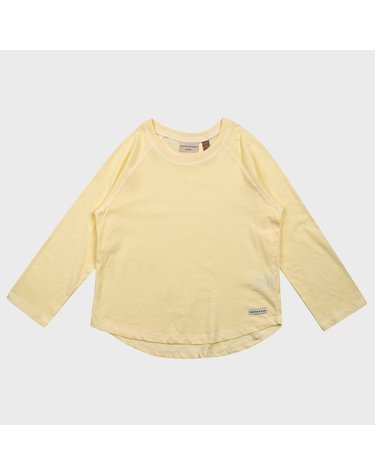 [보리보리/비치스앤크림]스티치 레글런 긴팔 티셔츠-레몬Stitch Reglan Long Sleeve T-shirt, Lemon