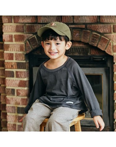 [보리보리/비치스앤크림]스티치 레글런 긴팔 티셔츠-다크 그레이Stitch Reglan Long Sleeve T-shirt, Dark Gray
