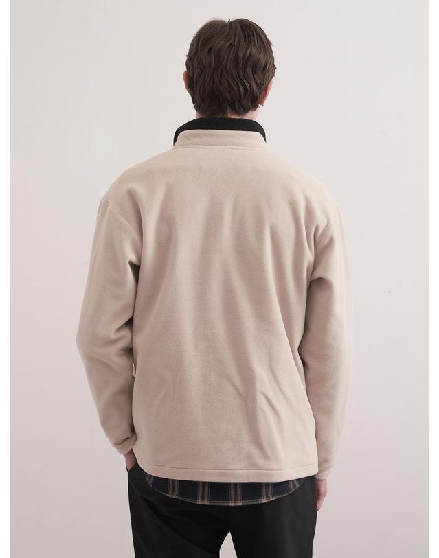 더레이블 더레이블 플리스 하프집업 긴팔 티셔츠 MUVAL5F8471 34 착용컷