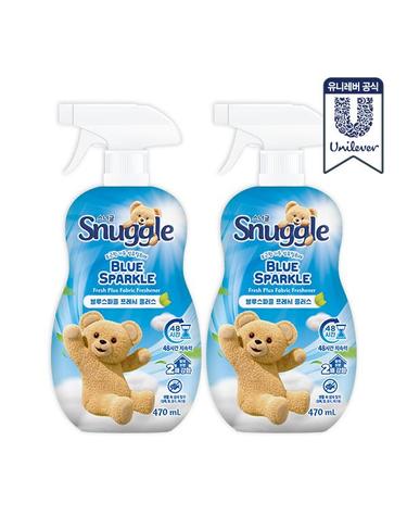 스너글 섬유탈취제 블루스파클 프레시플러스 470ml 2개